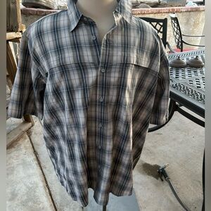 Men's Wrangler Gray Plaid Shirt 2XT